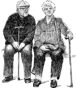 rysunek osób starszych